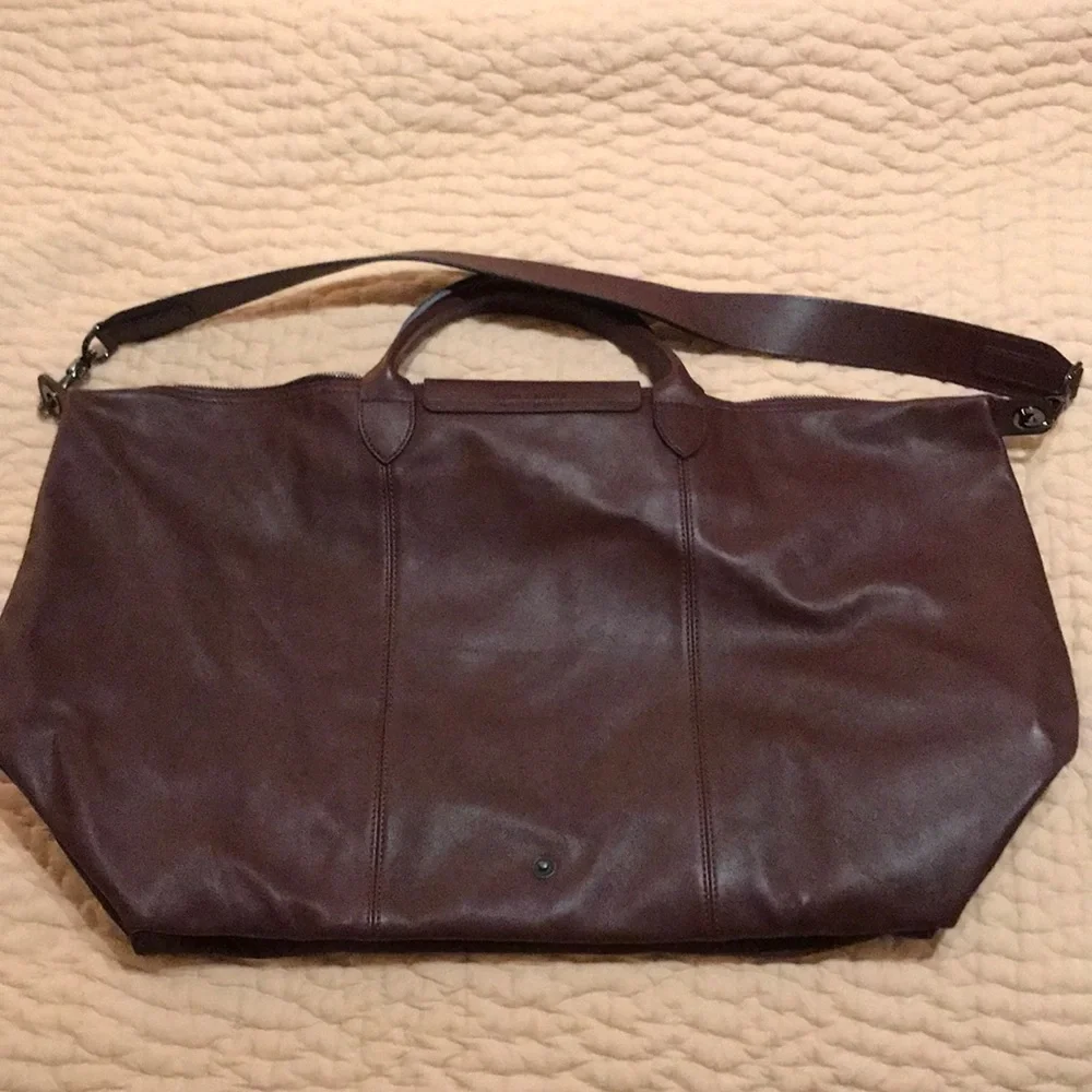 Longchamp leather cross-body duffel - Picture 2 of 12